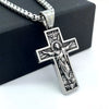 Wholesale Jewelry Pure Tin Stainless Steel Cross Pendant Necklace With Geometric Style And Polishing Treatment