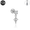 Wholesale Jewelry Pure Titanium Copper Stainless Steel Geometric Electroplated Unisex Star Earrings And Lip Nails Piercing Jewelry