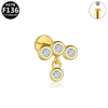 Wholesale Jewelry Pure Titanium Copper Stainless Steel Geometric Electroplated Unisex Star Earrings And Lip Nails Piercing Jewelry