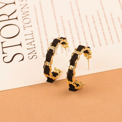 1 Pair Queen Simple Style Commute C Shape Alloy Ear Studs