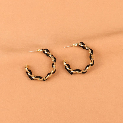 1 Pair Queen Simple Style Commute C Shape Alloy Ear Studs