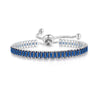 Wholesale Jewelry Rectangular Zircon Copper Bracelet With Wave Pattern And Glass Treatment