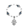 Wholesale Jewelry Resin Geometric Round Bead And Palm Pendant Bracelet Electroplated Unisex