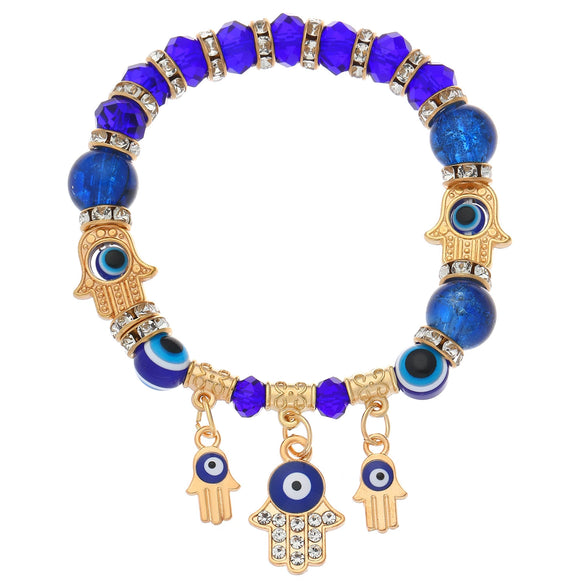 Wholesale Jewelry Resin Geometric Round Bead And Palm Pendant Bracelet Electroplated Unisex