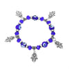 Wholesale Jewelry Resin Geometric Round Bead And Palm Pendant Bracelet Electroplated Unisex