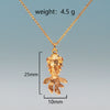 Wholesale Jewelry Retro Animal Style Fish Koi Brass Stainless Steel Electroplating Pendant Necklace Unisex