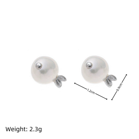 Wholesale Jewelry Retro Animal Zodiac Style Copper Titanium Steel Electroplating Natural Pearl Fish Pendant Clavicle Chain
