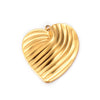 Wholesale Jewelry Retro Art Embossed Hollow Love Stainless Steel Peach Heart Pendant 18K Gold Plated