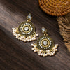 Wholesale Jewelry Retro Bell Tassel Alloy Earrings With Geometric Pattern Electroplated For Women