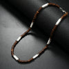 Wholesale Jewelry Retro Bohemian Style Coconut Shell Wooden Beads Natural Stone U Shape Necklace Unisex