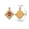Wholesale Jewelry Retro Bohemian Style Oval Stainless Steel Inlay Earrings Necklace Pendant