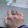Wholesale Jewelry Retro Bohemian Style Turquoise Alloy Irregular Dropshaped Geometric Ring