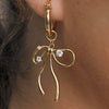 Wholesale Jewelry Retro Bow Copper Gold Plated Earrings