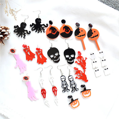 Wholesale Jewelry Retro Cartoon Arylic Stoving Varnish Drop Earrings