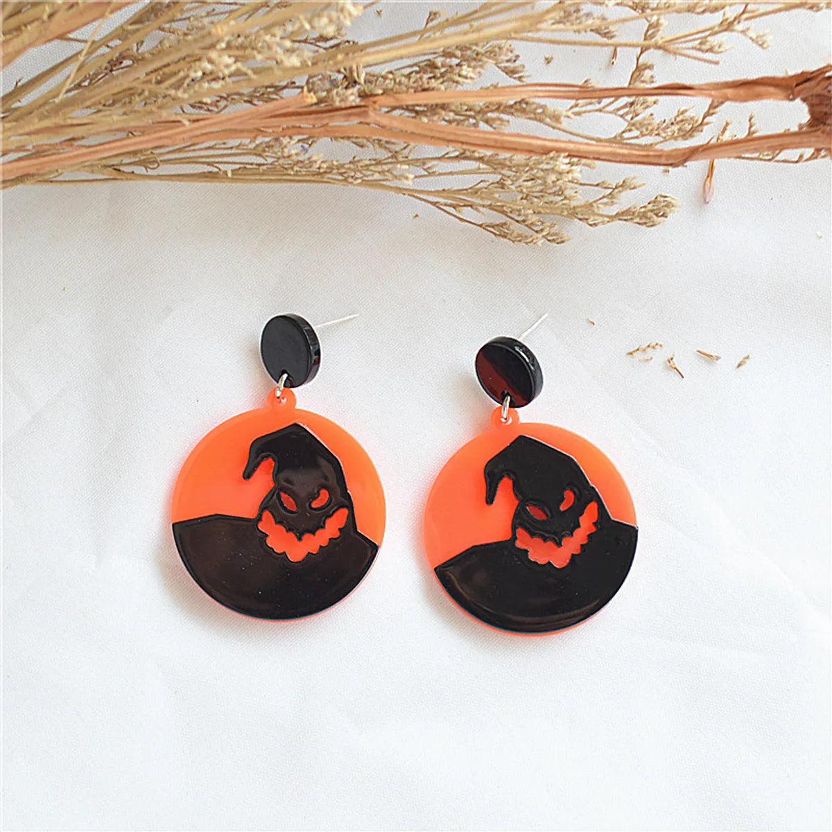 Wholesale Jewelry Retro Cartoon Arylic Stoving Varnish Drop Earrings