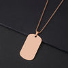 Wholesale Jewelry Retro Classic Style Geometric Customization Laser Engraving 201 Stainless Steel Plating Pendant Necklace Chain-Free
