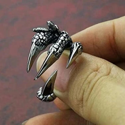 Wholesale Jewelry Retro Cool Style Snake Skull Alloy Plating Open Ring