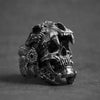 Wholesale Jewelry Retro Cool Style Snake Skull Alloy Plating Open Ring