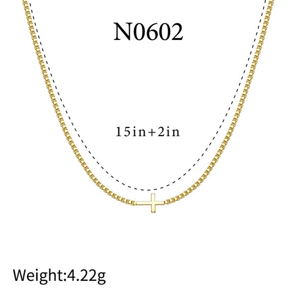 Wholesale Jewelry Retro Copper 14K Gold Plated Cross Earrings For Women