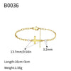 Wholesale Jewelry Retro Copper 14K Gold Plated Cross Earrings For Women