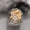 Wholesale Jewelry Retro Distressed Mechanical Geometric Copper Electroplated Unisex Ring