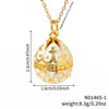 Wholesale Jewelry Retro Elegant Copper Water Drop Egg Pendant Necklace With Electroplating Oil Dripping