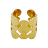 Wholesale Jewelry Retro Elegant Hollow Geometric Round Goldplated Stainless Steel Ring