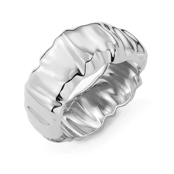 Wholesale Jewelry Retro Exaggerated Irregular Pleated Alloy Bracelet With Electroplating