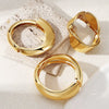Wholesale Jewelry Retro Exaggerated Irregular Pleated Alloy Bracelet With Electroplating