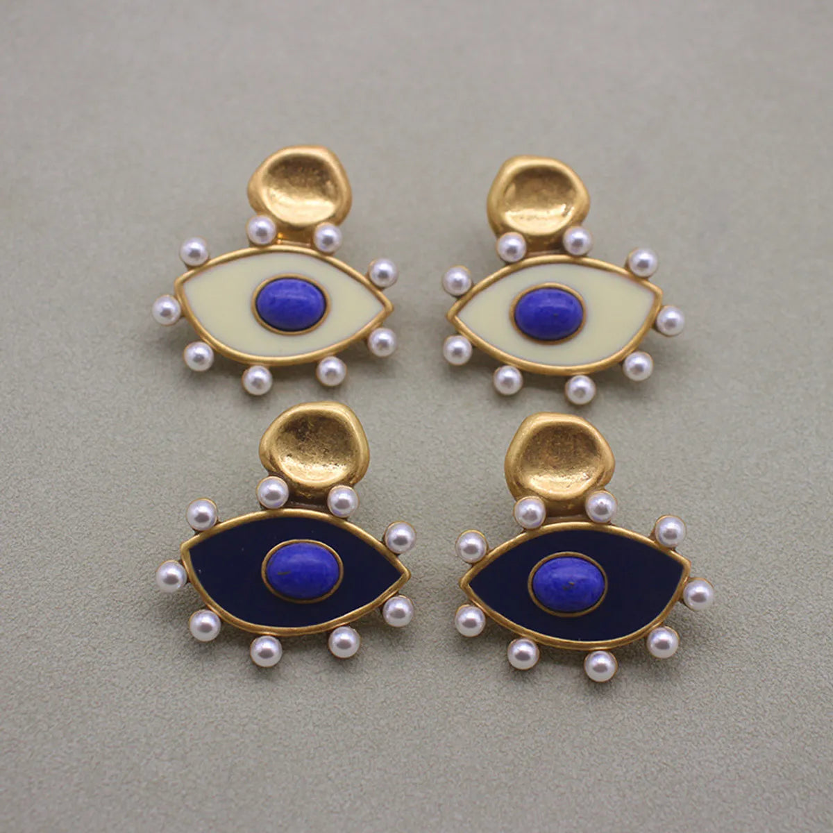 Wholesale Jewelry Retro Eye Alloy Plating Drop Earrings