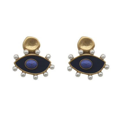 Wholesale Jewelry Retro Eye Alloy Plating Drop Earrings