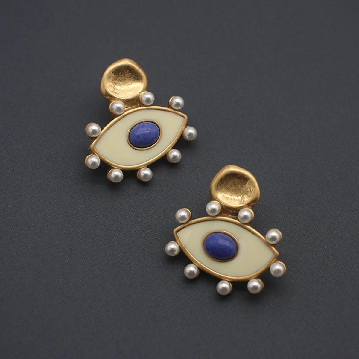 Wholesale Jewelry Retro Eye Alloy Plating Drop Earrings