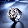 Wholesale Jewelry Retro Fashion Geometric Handmade Titanium Steel Men's Ring