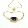 Wholesale Jewelry Retro Fashion Square Geometric Metal Zircon Inlaid Bracelet For Women