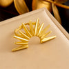 Wholesale Jewelry Retro Fashion Stainless Steel Goldplated Sunflower Earrings And Necklace Set