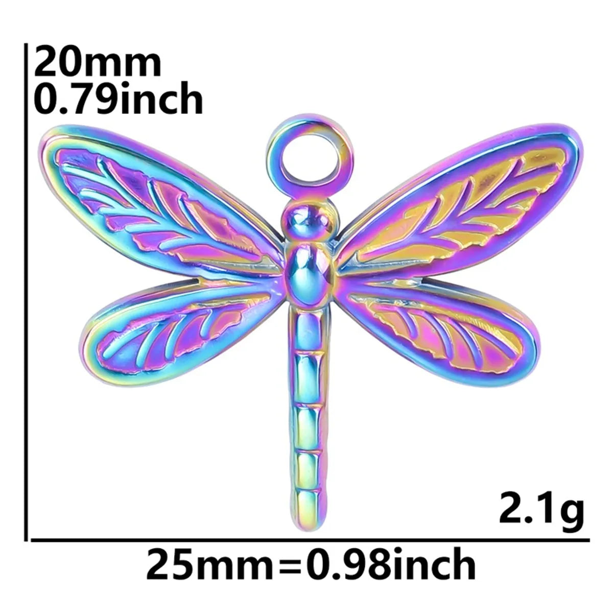 Wholesale Jewelry Retro French Style Dragonfly 304 Stainless Steel Plating Pendant Necklace