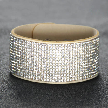 Wholesale Jewelry Retro Full Of Diamond Wide Bracelet Gooddiy