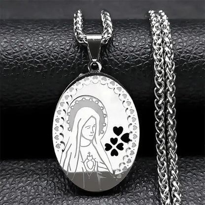 Wholesale Jewelry Retro Geometric 304 Stainless Steel Polishing Pendant Necklace