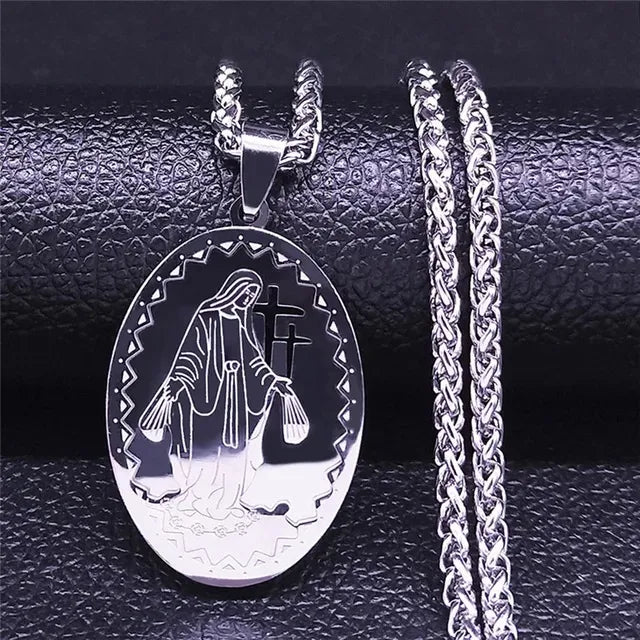 Wholesale Jewelry Retro Geometric 304 Stainless Steel Polishing Pendant Necklace