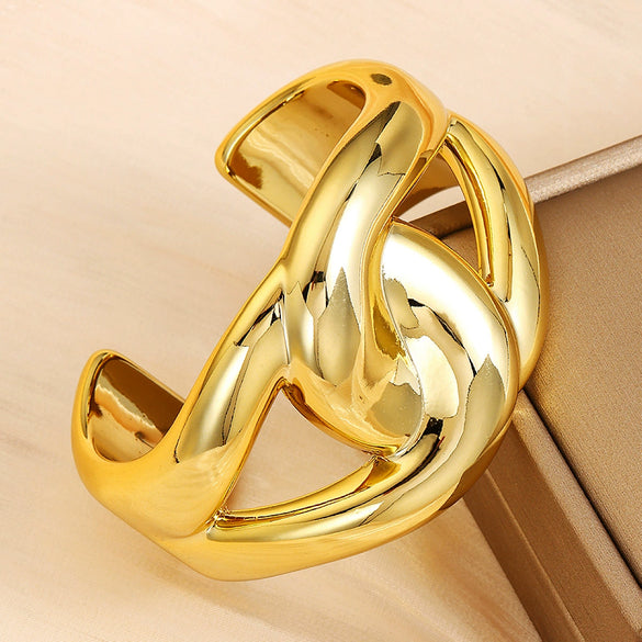 Wholesale Jewelry Retro Geometric Acrylic Electroplated Bracelet