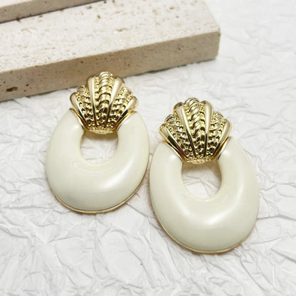 Wholesale Jewelry Retro Geometric Alloy Ear Studs