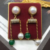 Wholesale Jewelry Retro Geometric Alloy Zircon Plating Inlay Drop Earrings