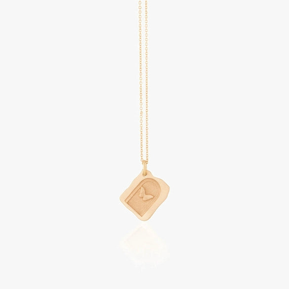 Wholesale Jewelry Retro Geometric Copper Goldplated Tarot Butterfly Pendant Necklace