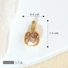 Wholesale Jewelry Retro Geometric Copper Green Stone Pendant With Heart Shape Electroplating