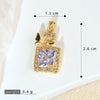 Wholesale Jewelry Retro Geometric Copper Green Stone Pendant With Heart Shape Electroplating