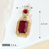 Wholesale Jewelry Retro Geometric Copper Green Stone Pendant With Heart Shape Electroplating