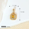 Wholesale Jewelry Retro Geometric Copper Green Stone Pendant With Heart Shape Electroplating