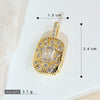 Wholesale Jewelry Retro Geometric Copper Green Stone Pendant With Heart Shape Electroplating