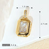 Wholesale Jewelry Retro Geometric Copper Green Stone Pendant With Heart Shape Electroplating