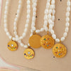 Wholesale Jewelry Retro Geometric Freshwater Pearl Necklace